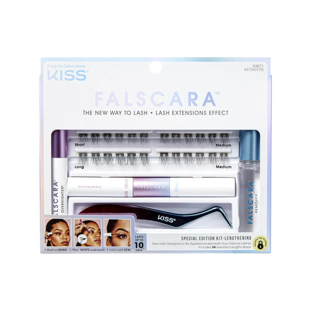 Kiss Falscara Special Edition Kit Lengthening 24 Asst Lashes