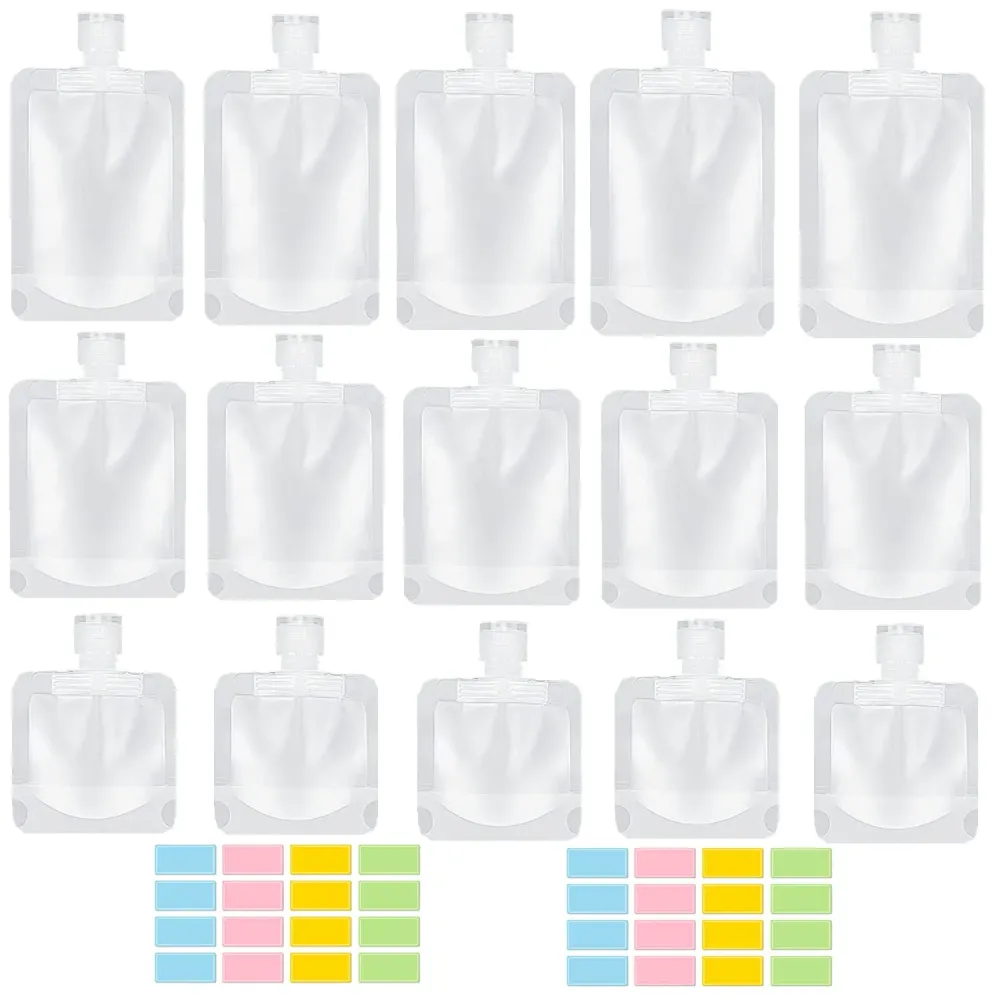 SEQUHITKU 17 Pack Travel Pouches for Toiletries,TSA Approved,Travel Size Portable Containers,Stand Up Pouch,Refillable Travel Accessories for Shampoo Conditioner Lotion Soap Liquids (B-17pcs) SEQUHITKU 17 Pack Travel Pouches for Toiletries,TSA Approved,Travel Size Portable Containers,Stand Up Pouch,Refillable Travel Accessories for Shampoo Conditioner Lotion Soap Liquids (B-17pcs)