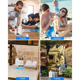 SEQUHITKU 17 Pack Travel Pouches for Toiletries,TSA Approved,Travel Size Portable Containers,Stand Up Pouch,Refillable Travel Accessories for Shampoo Conditioner Lotion Soap Liquids (B-17pcs) SEQUHITKU 17 Pack Travel Pouches for Toiletries,TSA Approved,Travel Size Portable Containers,Stand Up Pouch,Refillable Travel Accessories for Shampoo Conditioner Lotion Soap Liquids (B-17pcs)