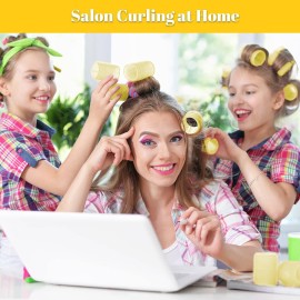 Self Grip Hair Rollers Curlers Set 36Pcs, Hair Roller Sets 4 Sizes (Jumbo, Large, Medium, Small) with Clips for Long Medium Short Thick Fine Thin Hair Volume Self Grip Hair Rollers Curlers Set 36Pcs, Hair Roller Sets 4 Sizes (Jumbo, Large, Medium, Small) with Clips for Long Medium Short Thick Fine Thin Hair Volume