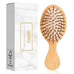 Sofmild Mini Travel Bamboo Hair Brush for Women/Men/Kids - Anti-Static Small Detangling Brush Glide Through Tangles with Ease