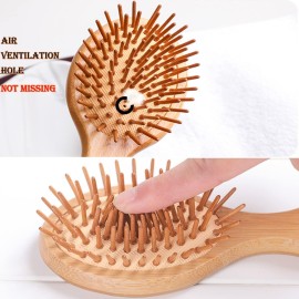 Sofmild Mini Travel Bamboo Hair Brush for Women/Men/Kids - Anti-Static Small Detangling Brush Glide Through Tangles with Ease