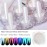 7 Colors White Pearl Chrome Nail Powder Aurora Metallic Nail Powder Holographic Mirror Effect Chrome Powder Iridescent Shell Powder Glitter Nail Art Pigment Manicure for Nails (White Pearl)