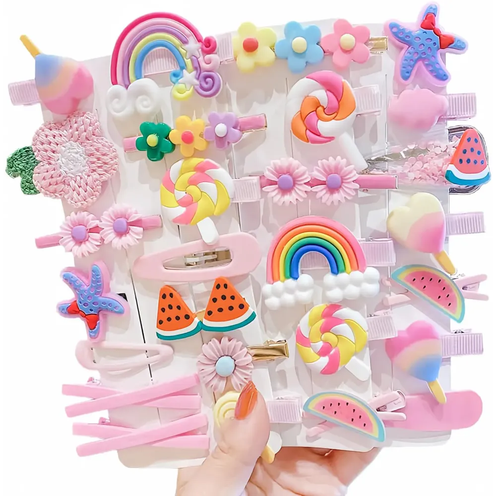 28 PCS Cute Hair Clips Fashion Girls Hair Accessories Flower Fruit Colorful Rainbow Candy Dessert Lovely Animal Barrettes Set Non-slip Metal Snap Pins for Girls Kids Teens Toddlers (Style B) 28 PCS Cute Hair Clips Fashion Girls Hair Accessories Flower Fruit Colorful Rainbow Candy Dessert Lovely Animal Barrettes Set Non-slip Metal Snap Pins for Girls Kids Teens Toddlers (Style B)