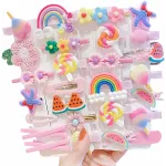 28 PCS Cute Hair Clips Fashion Girls Hair Accessories Flower Fruit Colorful Rainbow Candy Dessert Lovely Animal Barrettes Set Non-slip Metal Snap Pins for Girls Kids Teens Toddlers (Style B)