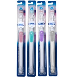 Oral-B Gum Care Extra Soft Toothbrush for Sensitive Teeth and Gums, Compact Small Head, (Colors Vary) - Pack of 3