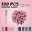 MelodySusie 100 Pcs Nail Drill Bits Sanding Bands for Nail Drill 240 Extreme Fine Grit Nail File Sanding Bands for Acrylic Nails Gel Manicures and Pedicure, Pink