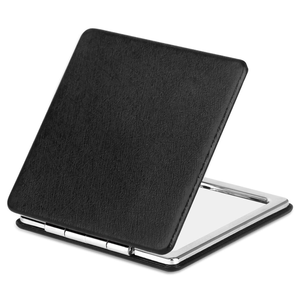 YTLX Compact Makeup Mirror for Pocket Purse Clutch, 1x/2x Magnifying Foldable Cosmetic Mirror, Portable Travel Mirror for Beauty, Black Elegant Vanity Mirror for Men and Women YTLX Compact Makeup Mirror for Pocket Purse Clutch, 1x/2x Magnifying Foldable Cosmetic Mirror, Portable Travel Mirror for Beauty, Black Elegant Vanity Mirror for Men and Women