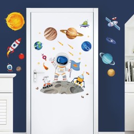 wondever Outer Space Astronaut Wall Stickers Planets Rocket Peel and Stick Wall Art Decals for Baby Nursery Kids Bedroom Playroom wondever Outer Space Astronaut Wall Stickers Planets Rocket Peel and Stick Wall Art Decals for Baby Nursery Kids Bedroom Playroom