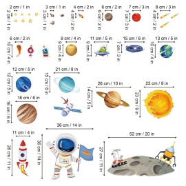 wondever Outer Space Astronaut Wall Stickers Planets Rocket Peel and Stick Wall Art Decals for Baby Nursery Kids Bedroom Playroom wondever Outer Space Astronaut Wall Stickers Planets Rocket Peel and Stick Wall Art Decals for Baby Nursery Kids Bedroom Playroom