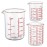 Ackers BORO3.3 High Borosilicate Glass Measuring Cup Set-V-Shaped SpoutIncludes 60ml(2OZ), 120ml(4OZ), and 250ml(8OZ) Glass Measuring Beaker for Kitchen or Restaurant, Easy to Read