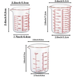 Ackers BORO3.3 High Borosilicate Glass Measuring Cup Set-V-Shaped SpoutIncludes 60ml(2OZ), 120ml(4OZ), and 250ml(8OZ) Glass Measuring Beaker for Kitchen or Restaurant, Easy to Read Ackers BORO3.3 High Borosilicate Glass Measuring Cup Set-V-Shaped SpoutIncludes 60ml(2OZ), 120ml(4OZ), and 250ml(8OZ) Glass Measuring Beaker for Kitchen or Restaurant, Easy to Read