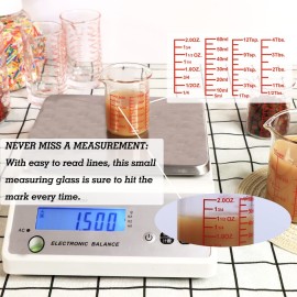 Ackers BORO3.3 High Borosilicate Glass Measuring Cup Set-V-Shaped SpoutIncludes 60ml(2OZ), 120ml(4OZ), and 250ml(8OZ) Glass Measuring Beaker for Kitchen or Restaurant, Easy to Read Ackers BORO3.3 High Borosilicate Glass Measuring Cup Set-V-Shaped SpoutIncludes 60ml(2OZ), 120ml(4OZ), and 250ml(8OZ) Glass Measuring Beaker for Kitchen or Restaurant, Easy to Read