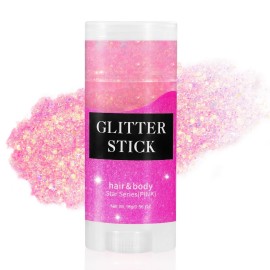 Mysense Pink Body Glitter Stick, Singer Concert Outfit Face Glitter Makeup, Festival Rave Pride Accessories, Hair Glitter Gel for Kids Women, Sparkling Mermaid Sequin Chunky Glitter Face Paint, 0.56oz Mysense Pink Body Glitter Stick, Singer Concert Outfit Face Glitter Makeup, Festival Rave Pride Accessories, Hair Glitter Gel for Kids Women, Sparkling Mermaid Sequin Chunky Glitter Face Paint, 0.56oz