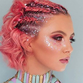 Mysense Pink Body Glitter Stick, Singer Concert Outfit Face Glitter Makeup, Festival Rave Pride Accessories, Hair Glitter Gel for Kids Women, Sparkling Mermaid Sequin Chunky Glitter Face Paint, 0.56oz Mysense Pink Body Glitter Stick, Singer Concert Outfit Face Glitter Makeup, Festival Rave Pride Accessories, Hair Glitter Gel for Kids Women, Sparkling Mermaid Sequin Chunky Glitter Face Paint, 0.56oz