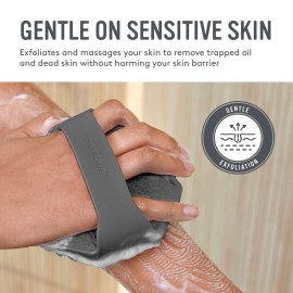 Sud Scrub Antimicrobial Silicone Body Scrubber, Exfoliating Body Scrubber for Sensitive Skin, Eco Friendly Shower Scrubber for Body, Silicone Body Brush for Showering, Charcoal Sud Scrub Antimicrobial Silicone Body Scrubber, Exfoliating Body Scrubber for Sensitive Skin, Eco Friendly Shower Scrubber for Body, Silicone Body Brush for Showering, Charcoal