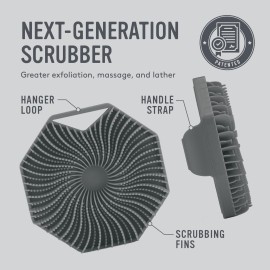 Sud Scrub Antimicrobial Silicone Body Scrubber, Exfoliating Body Scrubber for Sensitive Skin, Eco Friendly Shower Scrubber for Body, Silicone Body Brush for Showering, Charcoal Sud Scrub Antimicrobial Silicone Body Scrubber, Exfoliating Body Scrubber for Sensitive Skin, Eco Friendly Shower Scrubber for Body, Silicone Body Brush for Showering, Charcoal