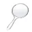 D Handheld Mirror with Handle 3.9 W x 8.3 L Hand Mirror Small Doule Sided Magnifying Mirror 1X 2X, Handle Makeup Mirror, Acrylic Handheld Mirror Rounded Shape, Transparent 1 PCS
