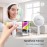 D Handheld Mirror with Handle 3.9 W x 8.3 L Hand Mirror Small Doule Sided Magnifying Mirror 1X 2X, Handle Makeup Mirror, Acrylic Handheld Mirror Rounded Shape, Transparent 1 PCS