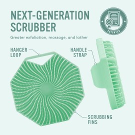 Sud Scrub Antimicrobial Silicone Body Scrubber, Exfoliating Body Scrubber for Sensitive Skin, Eco Friendly Shower Scrubber for Body, Silicone Body Brush for Showering, Mint Sud Scrub Antimicrobial Silicone Body Scrubber, Exfoliating Body Scrubber for Sensitive Skin, Eco Friendly Shower Scrubber for Body, Silicone Body Brush for Showering, Mint