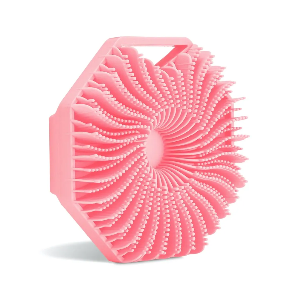 Sud Scrub Antimicrobial Silicone Body Scrubber, Exfoliating Body Scrubber for Sensitive Skin, Eco Friendly Shower Scrubber for Body, Silicone Body Brush for Showering, Pink Sud Scrub Antimicrobial Silicone Body Scrubber, Exfoliating Body Scrubber for Sensitive Skin, Eco Friendly Shower Scrubber for Body, Silicone Body Brush for Showering, Pink