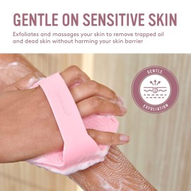 Sud Scrub Antimicrobial Silicone Body Scrubber, Exfoliating Body Scrubber for Sensitive Skin, Eco Friendly Shower Scrubber for Body, Silicone Body Brush for Showering, Pink Sud Scrub Antimicrobial Silicone Body Scrubber, Exfoliating Body Scrubber for Sensitive Skin, Eco Friendly Shower Scrubber for Body, Silicone Body Brush for Showering, Pink