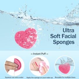 50-Count Facial Sponges Compressed, 100% Natural Cellulose Face Sponge Professional Cosmetic Spa Sponges for Face Cleansing, Exfoliating Mask, Makeup Removal for Travel and Home, Pink 50-Count Facial Sponges Compressed, 100% Natural Cellulose Face Sponge Professional Cosmetic Spa Sponges for Face Cleansing, Exfoliating Mask, Makeup Removal for Travel and Home, Pink