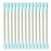 1050pcs CGR Organic cotton Swabs, 100% Cotton Double-Tipped, Bamboo Sticks(compostable), Travel Pack(3 Pack of 350 Swabs Total)
