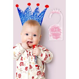 OneDream Baby Closet dividers Hanger separators - Set of 7 Baby Clothes dividers for Closet from Newborn to 24 Months, Acrylic Infant Clothes Divider (Pink) OneDream Baby Closet dividers Hanger separators - Set of 7 Baby Clothes dividers for Closet from Newborn to 24 Months, Acrylic Infant Clothes Divider (Pink)