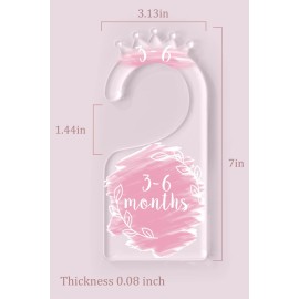 OneDream Baby Closet dividers Hanger separators - Set of 7 Baby Clothes dividers for Closet from Newborn to 24 Months, Acrylic Infant Clothes Divider (Pink) OneDream Baby Closet dividers Hanger separators - Set of 7 Baby Clothes dividers for Closet from Newborn to 24 Months, Acrylic Infant Clothes Divider (Pink)