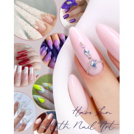 Maryton Nail Buffer Block, Medium/Fine Grit 100/180 Finishing Buffers for Acrylic Nails Gel Polish Nails, 3 Way Professional Pedicure Manicure Buffer Kits, 5 Count (Purple)