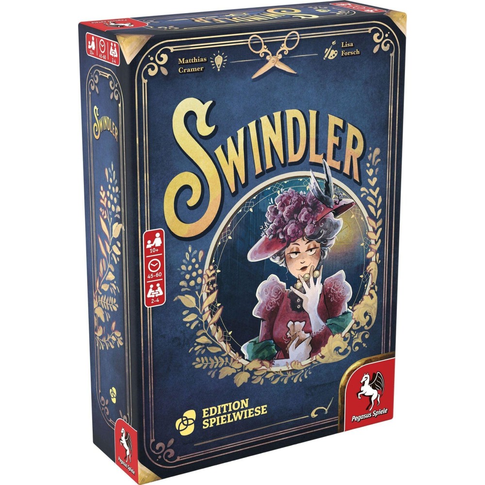 Swindler - Board Game by Pegasus Spiele - 2-4 Players - 45-60 Minutes of Gameplay - Games for Game Night - Teens and Adults Ages 14+ - English Version Swindler - Board Game by Pegasus Spiele - 2-4 Players - 45-60 Minutes of Gameplay - Games for Game Night - Teens and Adults Ages 14+ - English Version