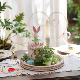 Hanobe Decorative Serving Tray Wood: White Washed Bead Round Tray Decor for Coffee Table Rustic Wooden Trays Farmhouse Centerpiece for Living Room Kitchen Counter Hanobe Decorative Serving Tray Wood: White Washed Bead Round Tray Decor for Coffee Table Rustic Wooden Trays Farmhouse Centerpiece for Living Room Kitchen Counter