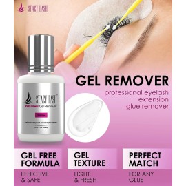 Eyelash Extension Remover by Stacy Lash (0.51 fl.oz / 15 ml) / Odorless Lash Remover for Lash Extensions / 60 Sec Dissolution Lash Glue Remover/Professional Lash Tech Supplies