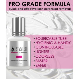 Eyelash Extension Remover by Stacy Lash (0.51 fl.oz / 15 ml) / Odorless Lash Remover for Lash Extensions / 60 Sec Dissolution Lash Glue Remover/Professional Lash Tech Supplies