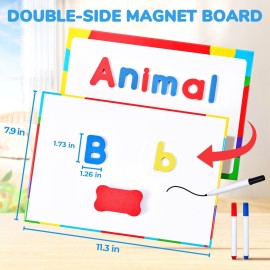Gamenote Classroom Magnetic Letters Kit 238 Pcs with Double-Side Magnet Board - Foam Alphabet Letters for Kids Spelling and Learning Gamenote Classroom Magnetic Letters Kit 238 Pcs with Double-Side Magnet Board - Foam Alphabet Letters for Kids Spelling and Learning
