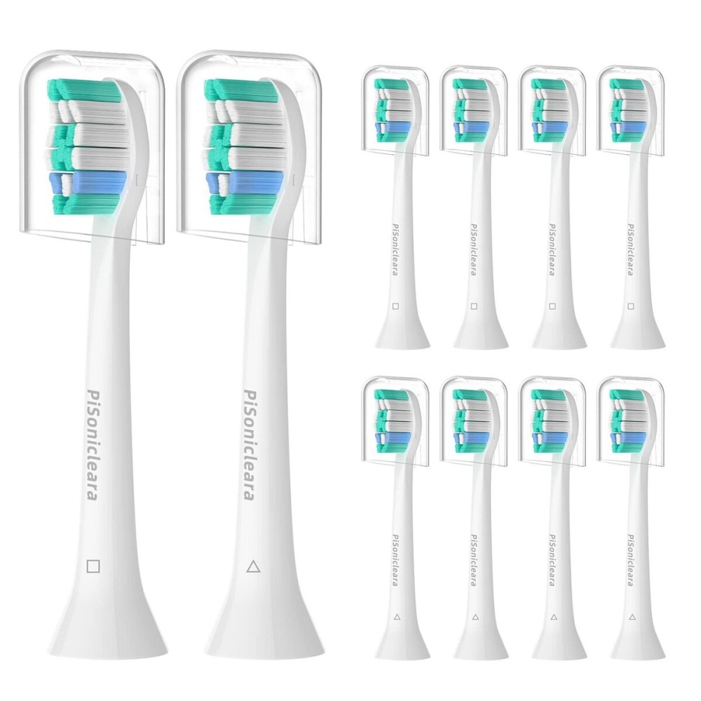 Pisonicleara Replacement Toothbrush Heads Compatible with Philips Sonicare(10 Pack), Brush Heads for Hx6920, 4100 2 Series, HX9023 Hx6240 Hx6610 Snap on Electric Tooth Brush Refill Pisonicleara Replacement Toothbrush Heads Compatible with Philips Sonicare(10 Pack), Brush Heads for Hx6920, 4100 2 Series, HX9023 Hx6240 Hx6610 Snap on Electric Tooth Brush Refill