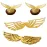 50PCS Wizard Party Chocolate Decoration Wings Chocolate Decoration, Wings Wafer Cupcake Toppers with 50pcs Glue Point, Wafer Cupcake Toppers for Anniversary Birthday Wedding