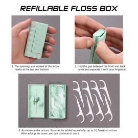 White Dental Floss Portable Case, Storage 10 Picks Adult Floss in Box. The Best Tool for Cleaning Teeth and Oral Care. Portable Travel Floss is Perfect for Dinners,Dating,Travel,Hotels.(White) White Dental Floss Portable Case, Storage 10 Picks Adult Floss in Box. The Best Tool for Cleaning Teeth and Oral Care. Portable Travel Floss is Perfect for Dinners,Dating,Travel,Hotels.(White)