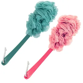 Evmliy 2Pack Back Scrubber for Shower, Loofah Sponge Brush Exfoliating Body, Long Handle Scrub Brush for Shower with Loofah on a Stick for Back Use, Bathing Accessories Body Brushes (2Pack) Evmliy 2Pack Back Scrubber for Shower, Loofah Sponge Brush Exfoliating Body, Long Handle Scrub Brush for Shower with Loofah on a Stick for Back Use, Bathing Accessories Body Brushes (2Pack)