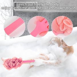 Evmliy 2Pack Back Scrubber for Shower, Loofah Sponge Brush Exfoliating Body, Long Handle Scrub Brush for Shower with Loofah on a Stick for Back Use, Bathing Accessories Body Brushes (2Pack) Evmliy 2Pack Back Scrubber for Shower, Loofah Sponge Brush Exfoliating Body, Long Handle Scrub Brush for Shower with Loofah on a Stick for Back Use, Bathing Accessories Body Brushes (2Pack)
