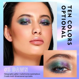 MAKI YIKA 3Pc Glitter Eyeshadow Liquid Multichrome Eyeshadows Long Lasting, Metallic Chameleon Eye Shadow Smudgeproof Holographic Eye Topper Glitters (1+3+6) MAKI YIKA 3Pc Glitter Eyeshadow Liquid Multichrome Eyeshadows Long Lasting, Metallic Chameleon Eye Shadow Smudgeproof Holographic Eye Topper Glitters (1+3+6)