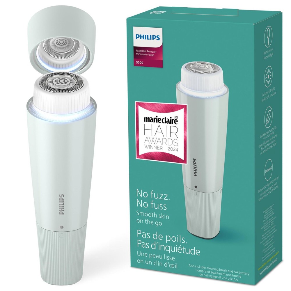 Philips Beauty Series 5000 Electric Shaver and Personal Groomer for Women, Cordless & Compact, Hypoallergenic Head, Gentle & Quick Hair Removal Easy Touch Ups, Mint Green, BRR474/00 Philips Beauty Series 5000 Electric Shaver and Personal Groomer for Women, Cordless & Compact, Hypoallergenic Head, Gentle & Quick Hair Removal Easy Touch Ups, Mint Green, BRR474/00