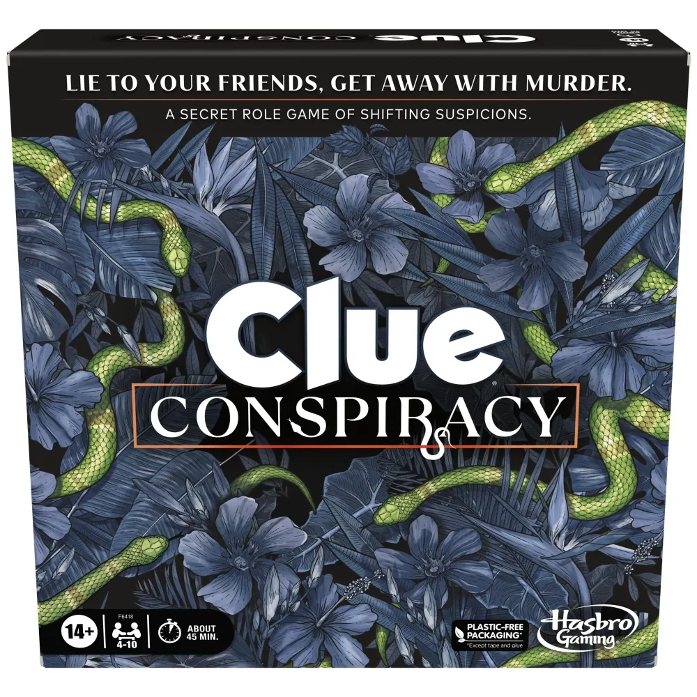 Clue Conspiracy Board Game for Adults and Teens, Secret Role Strategy Games, Ages 14+, 4-10 Players, 45 Minutes, Mystery & Party Games Clue Conspiracy Board Game for Adults and Teens, Secret Role Strategy Games, Ages 14+, 4-10 Players, 45 Minutes, Mystery & Party Games