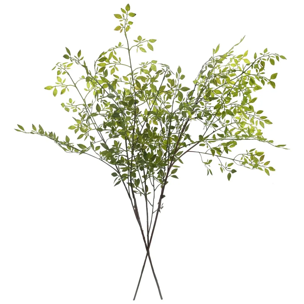 Melorca&Guilla Artificial Plants,2PCS 43.3 Green Nandina Faux Branches for Vase,Artificial Plants for Shop Garden Office Home Dcor Melorca&Guilla Artificial Plants,2PCS 43.3 Green Nandina Faux Branches for Vase,Artificial Plants for Shop Garden Office Home Dcor