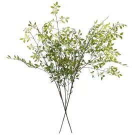 Melorca&Guilla Artificial Plants,2PCS 43.3 Green Nandina Faux Branches for Vase,Artificial Plants for Shop Garden Office Home Dcor