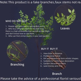Melorca&Guilla Artificial Plants,2PCS 43.3 Green Nandina Faux Branches for Vase,Artificial Plants for Shop Garden Office Home Dcor Melorca&Guilla Artificial Plants,2PCS 43.3 Green Nandina Faux Branches for Vase,Artificial Plants for Shop Garden Office Home Dcor