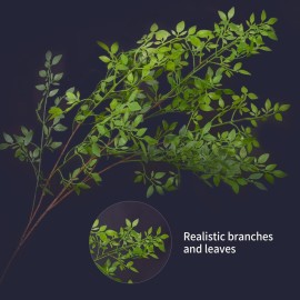 Melorca&Guilla Artificial Plants,2PCS 43.3 Green Nandina Faux Branches for Vase,Artificial Plants for Shop Garden Office Home Dcor Melorca&Guilla Artificial Plants,2PCS 43.3 Green Nandina Faux Branches for Vase,Artificial Plants for Shop Garden Office Home Dcor