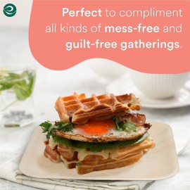 ECO SOUL 50 Count Square Palm Leaf Plates of 6 Inch - Disposable, Eco-Friendly, Biodegradable Bamboo Plates - Perfect for Parties, Catering, Weddings & Large Events ECO SOUL 50 Count Square Palm Leaf Plates of 6 Inch - Disposable, Eco-Friendly, Biodegradable Bamboo Plates - Perfect for Parties, Catering, Weddings & Large Events