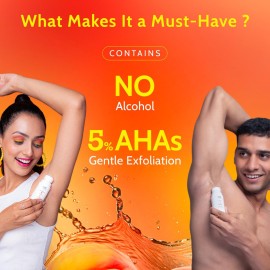 Chemist at Play Under-Arm Roll-On Deodorant With 5% Lactic Acid & 1% Mandelic Acid, Prevents Odour, Brightens Skin & Exfoliates Underarm, Long Lasting Peach Fragrance For Unisex, 1.35 fl oz. Chemist at Play Under-Arm Roll-On Deodorant With 5% Lactic Acid & 1% Mandelic Acid, Prevents Odour, Brightens Skin & Exfoliates Underarm, Long Lasting Peach Fragrance For Unisex, 1.35 fl oz.